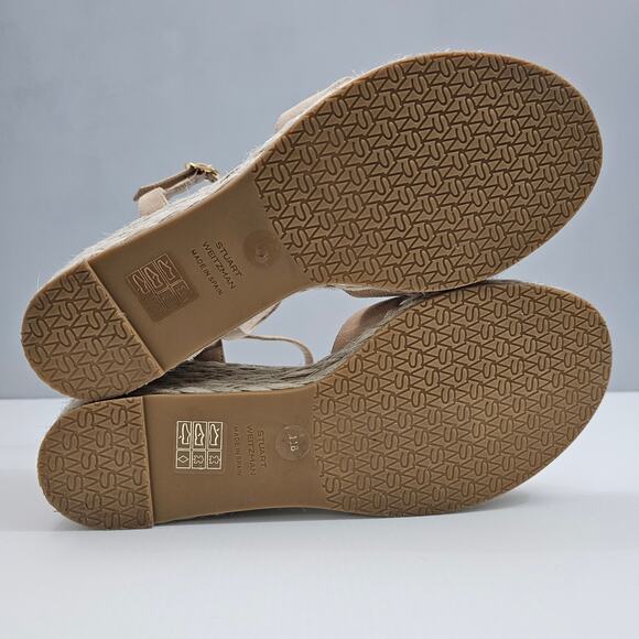 NEW Stuart Weitzman Dayna Wedges Womens 11 Adobe Tan Suede Espadrille Sandal - Picture 10 of 12